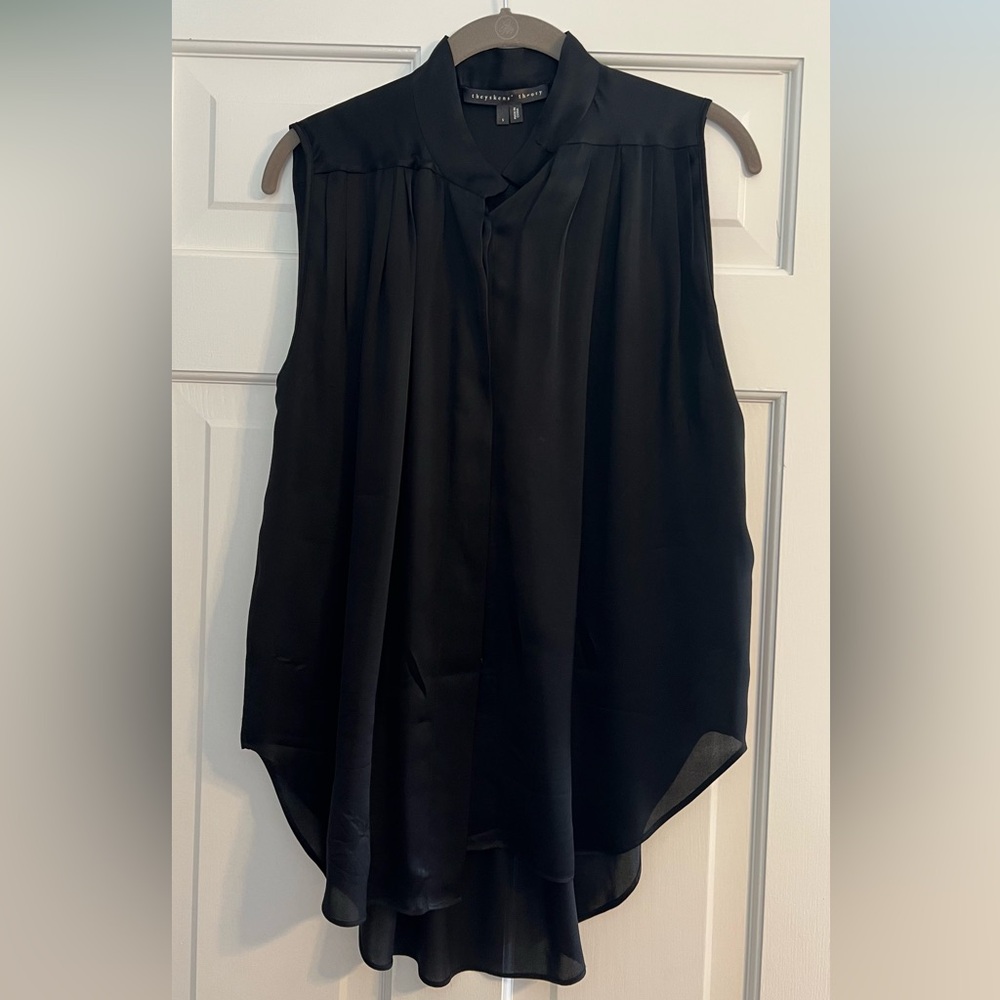 Theyskens' Theory Black Silk Blouse